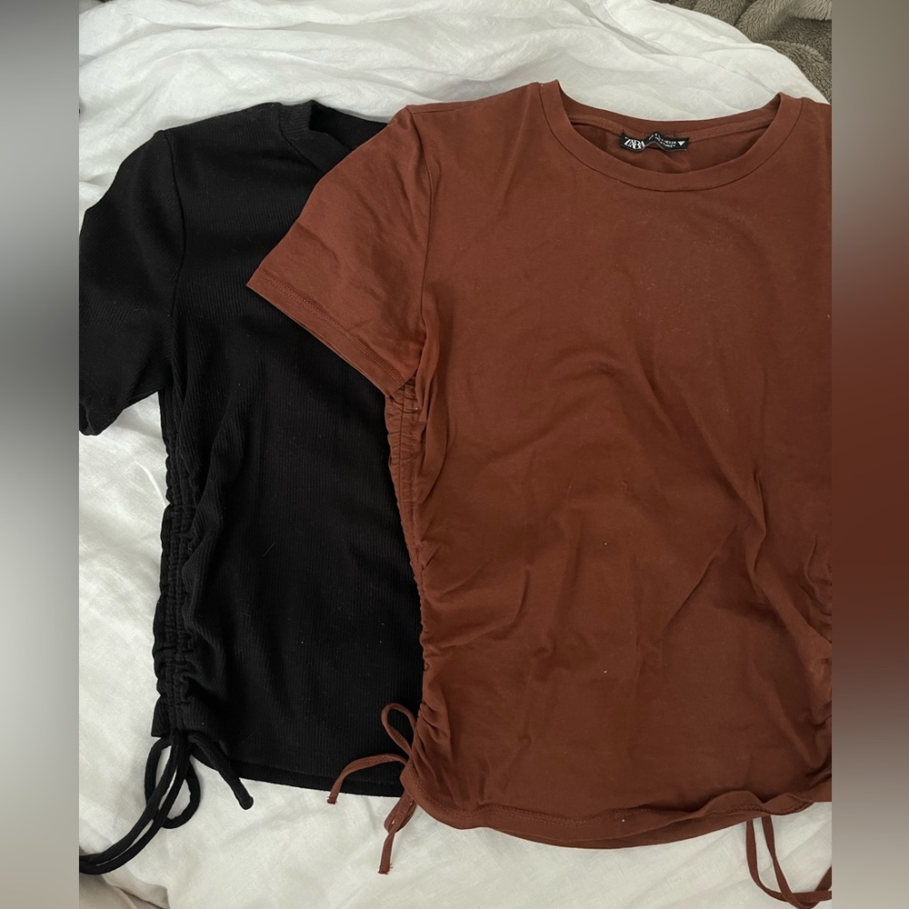 2 pack Zara tshirt with tie sides